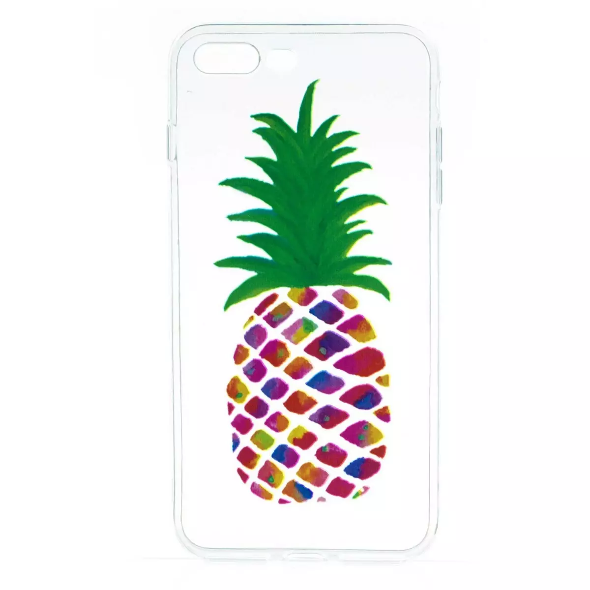 amahousse Coque souple transparente iPhone 7 Plus et 8 Plus motif ananas
