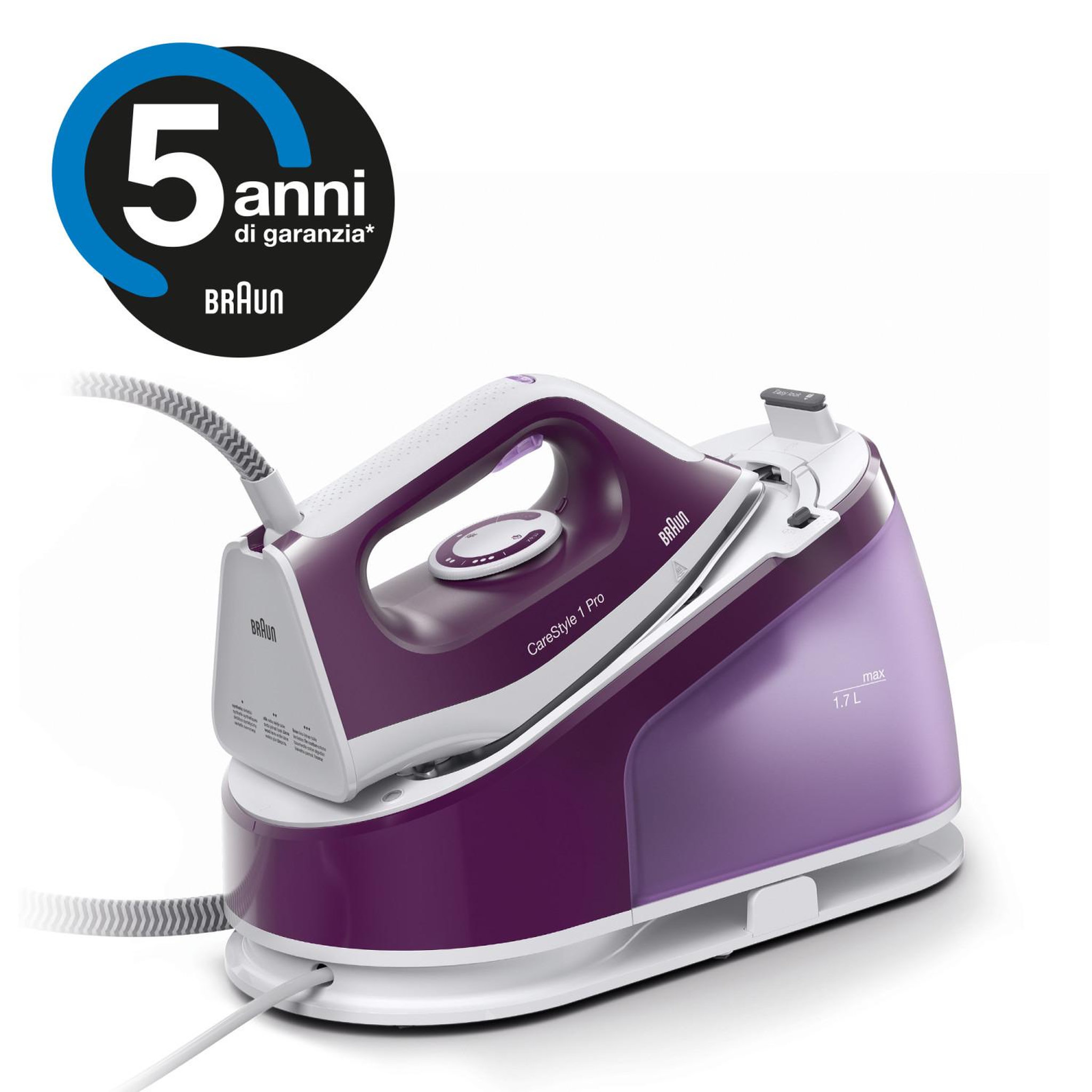 Voir la diapositive 3 : BRAUN Fer à repasser Braun CareStyle 1 Pro 2200 W violet