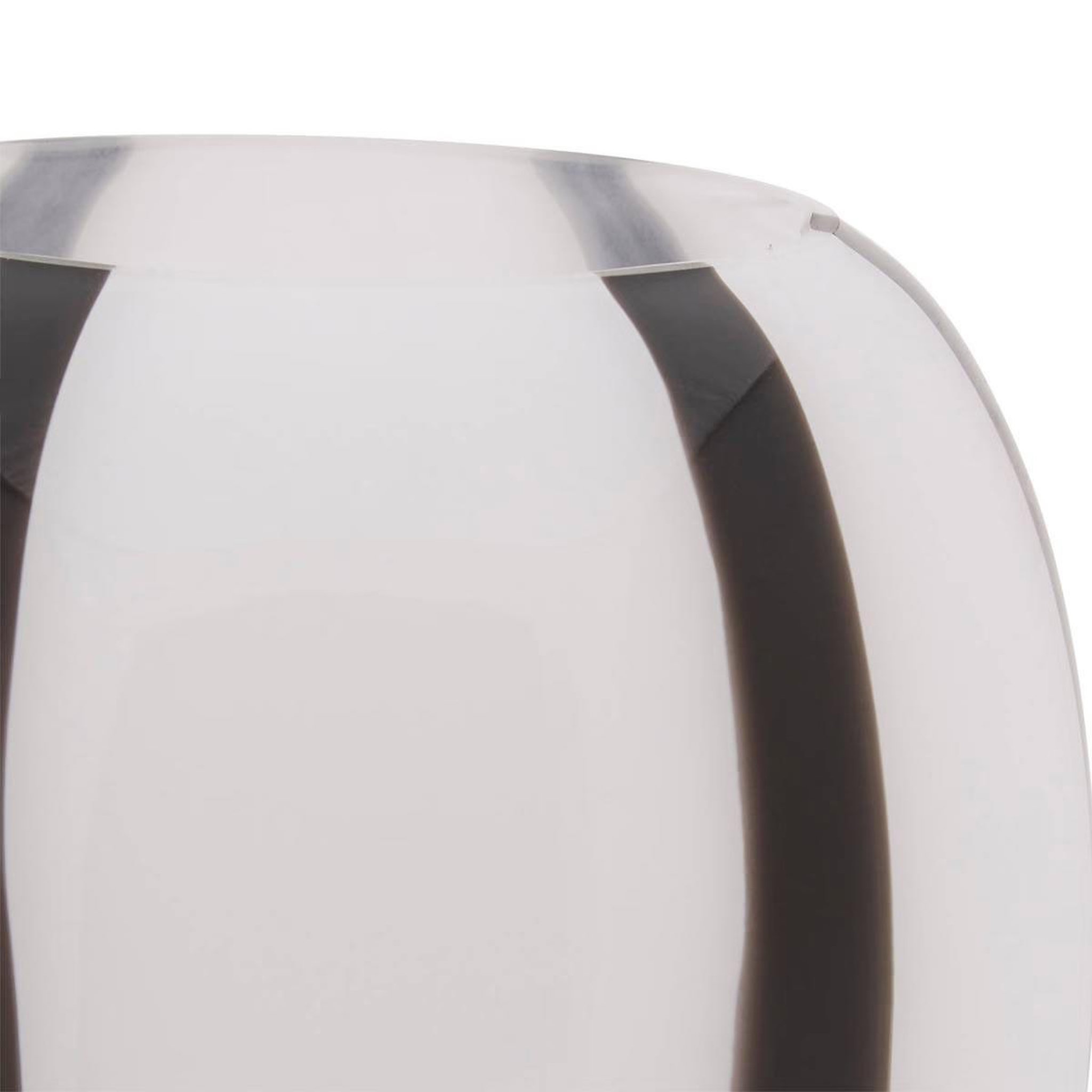 Voir la diapositive 2 : ATMOSPHERA Vase déco en verre  piero  20cm noir & blanc
