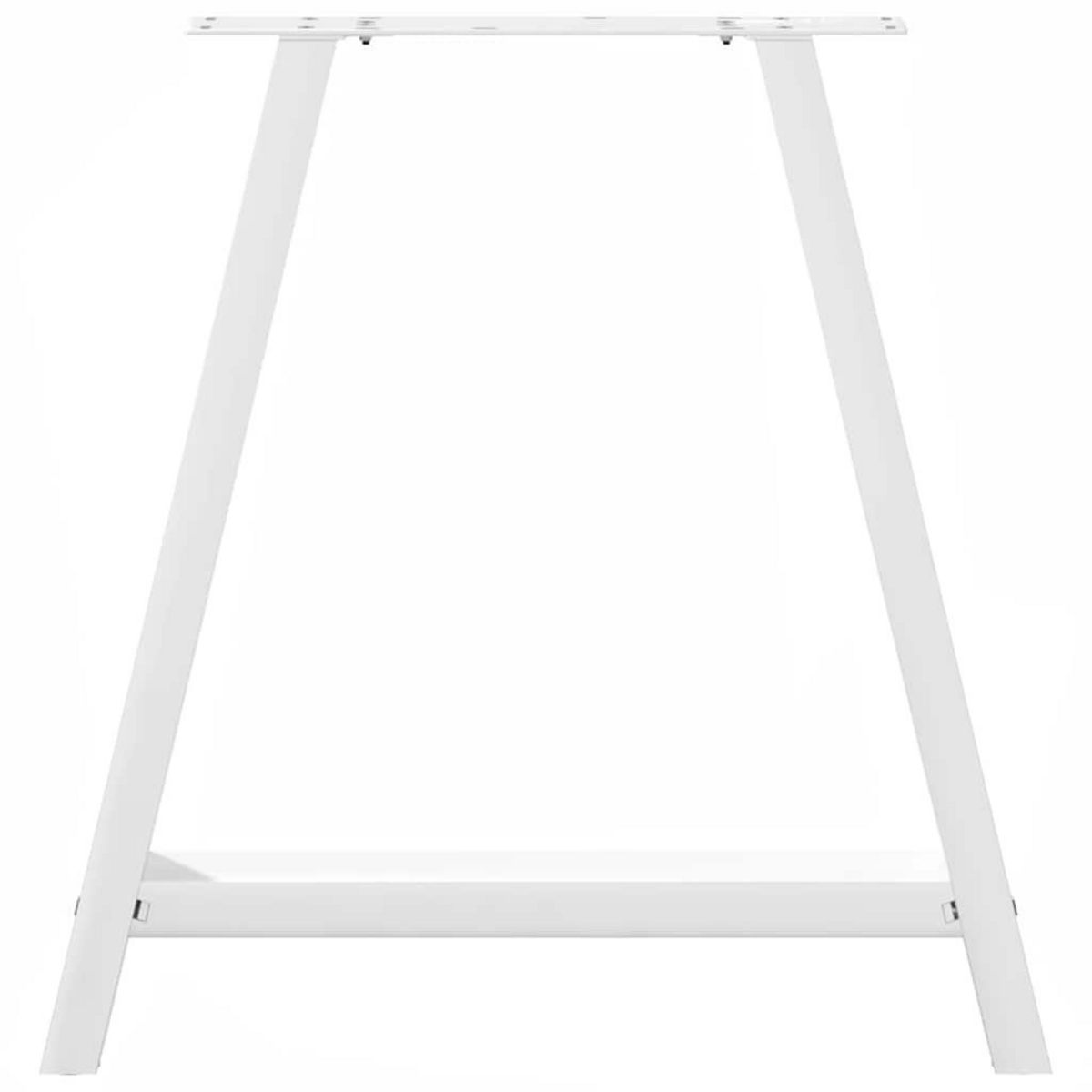 VIDAXL Pieds de table basse forme de A 2 pcs blanc 80x(72-73) cm acier