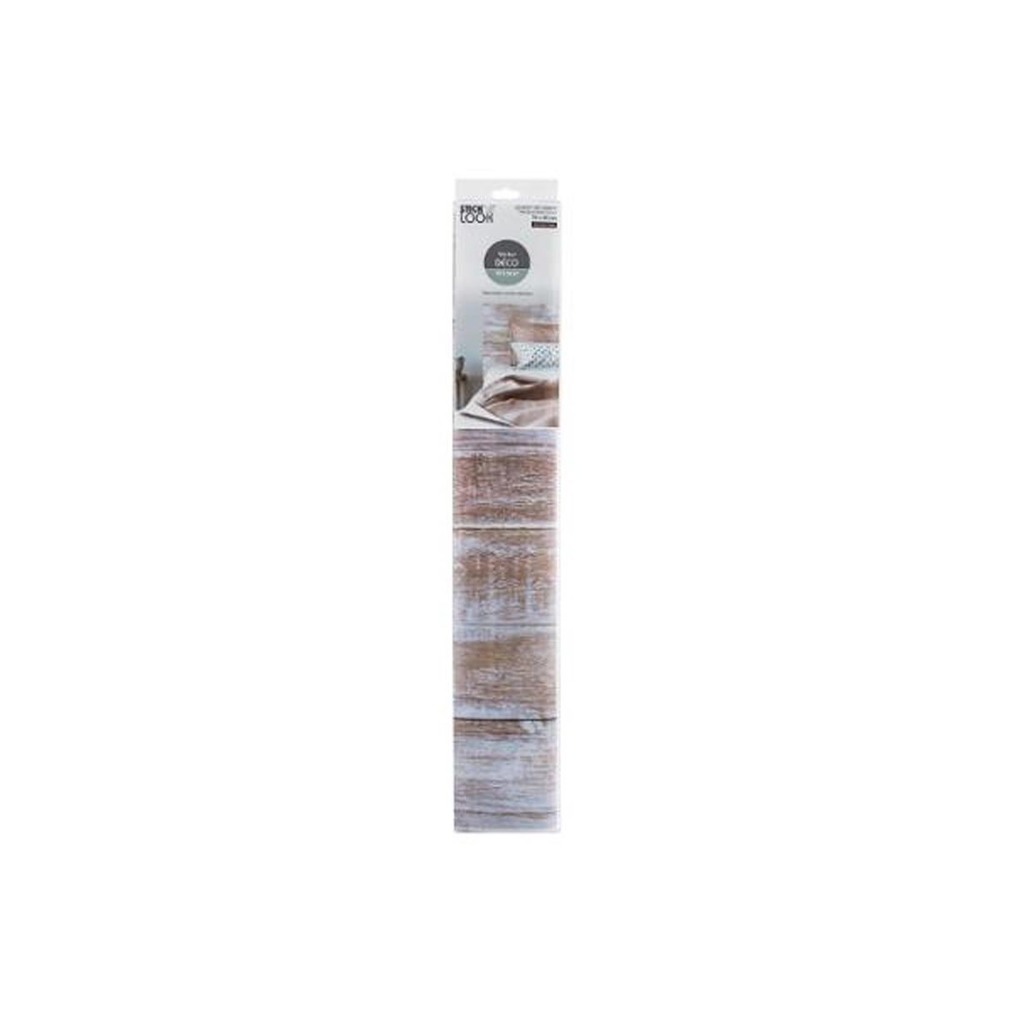 Voir la diapositive 2 : Stick'n Look Lot de 2 stickers muraux  bois  70x80cm blanc