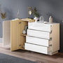 Voir la diapositive 2 : MERAX Buffet 2 porte(s) 4 tiroir(s) - 150 cm blanc mdf