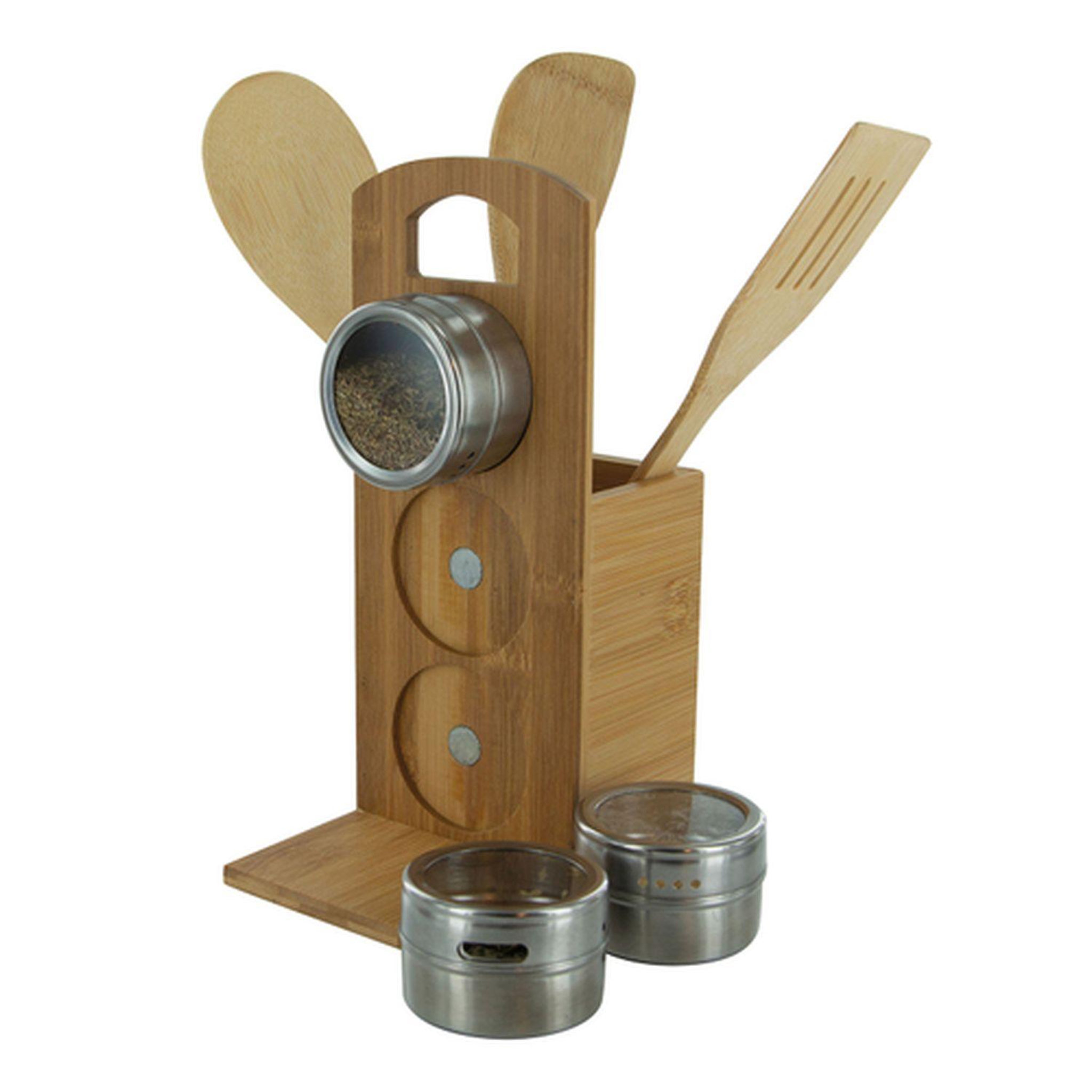 Voir la diapositive 4 : The Home Deco Factory Porte ustensiles et épices en bambou cook