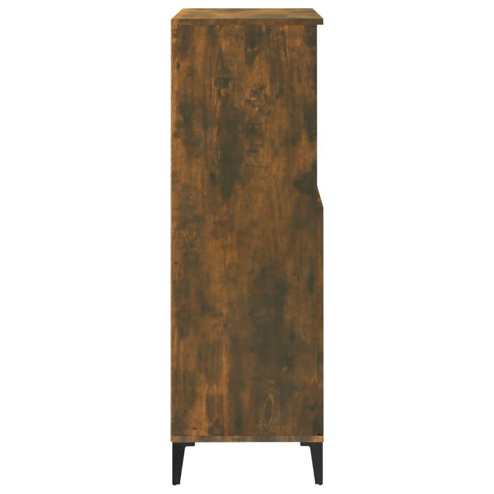 Voir la diapositive 5 : VIDAXL Buffet haut Chene fume 60x36x110 cm Bois d'ingenierie