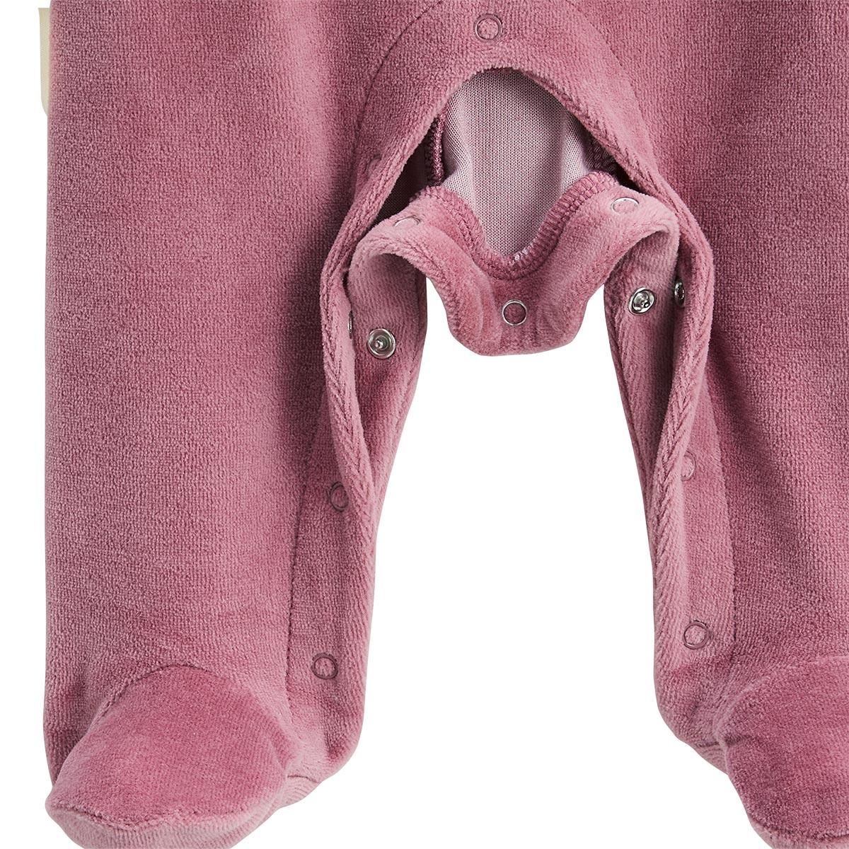 Petit Béguin Pyjama bébé en velours Matcha