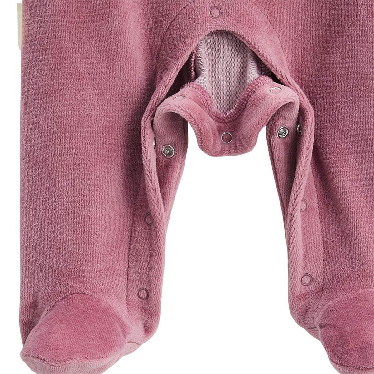 Petit Béguin Pyjama bébé en velours Matcha