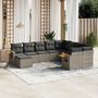 Voir la diapositive 1 : VIDAXL Salon de jardin avec coussins 10 pcs gris resine tressee