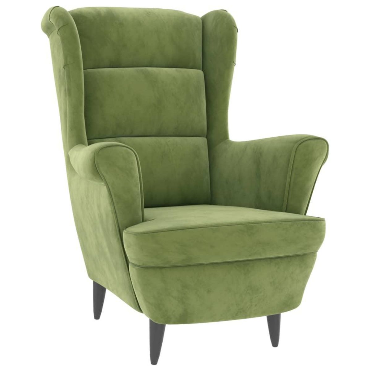 VIDAXL Fauteuil vert clair velours