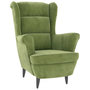 Voir la diapositive 2 : VIDAXL Fauteuil vert clair velours