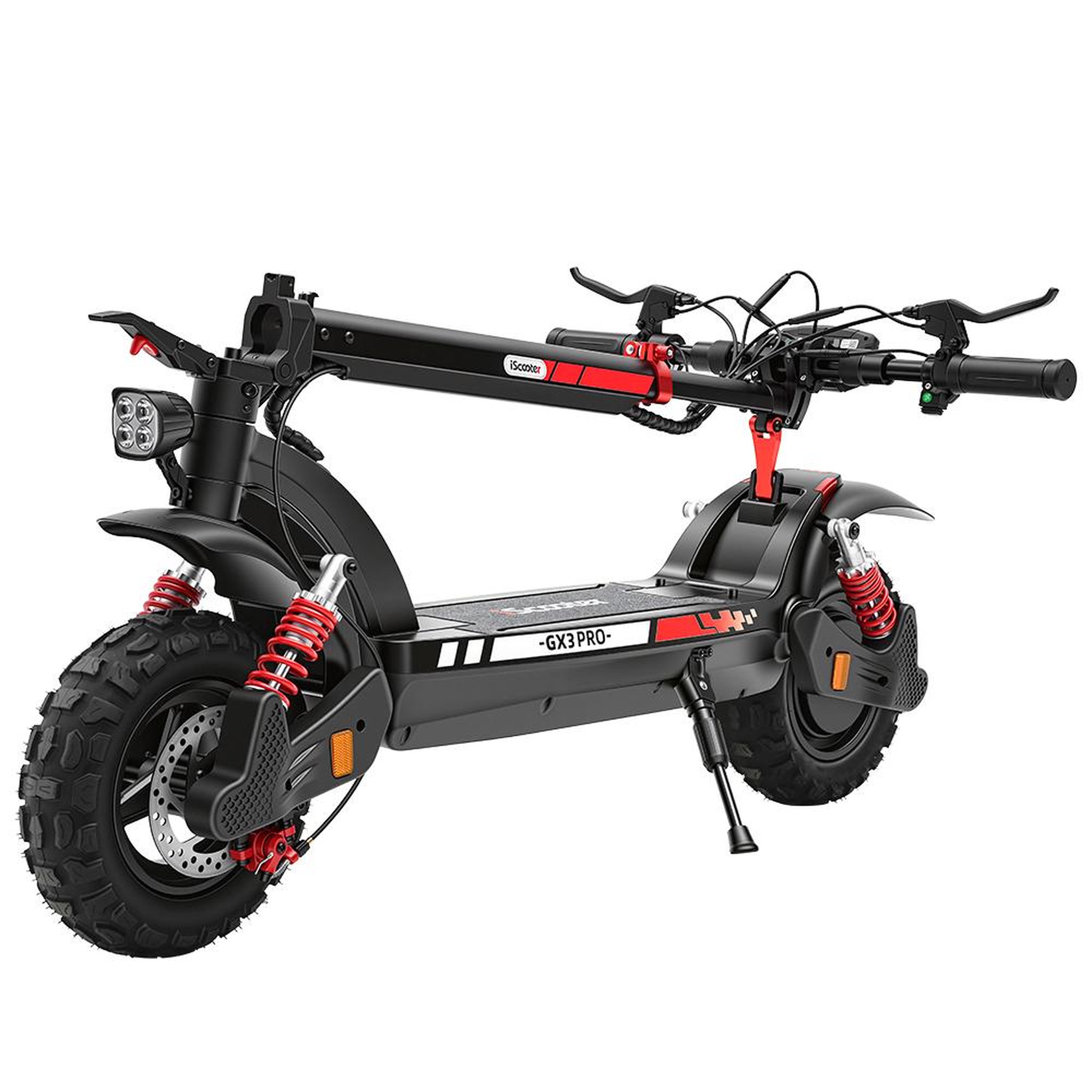 Voir la diapositive 4 : ISCOOTER iScooter GX3Pro 11  Trottinette électrique 48 V 17,5 Ah, suspension complète, tout-terrain, longue portée, noir