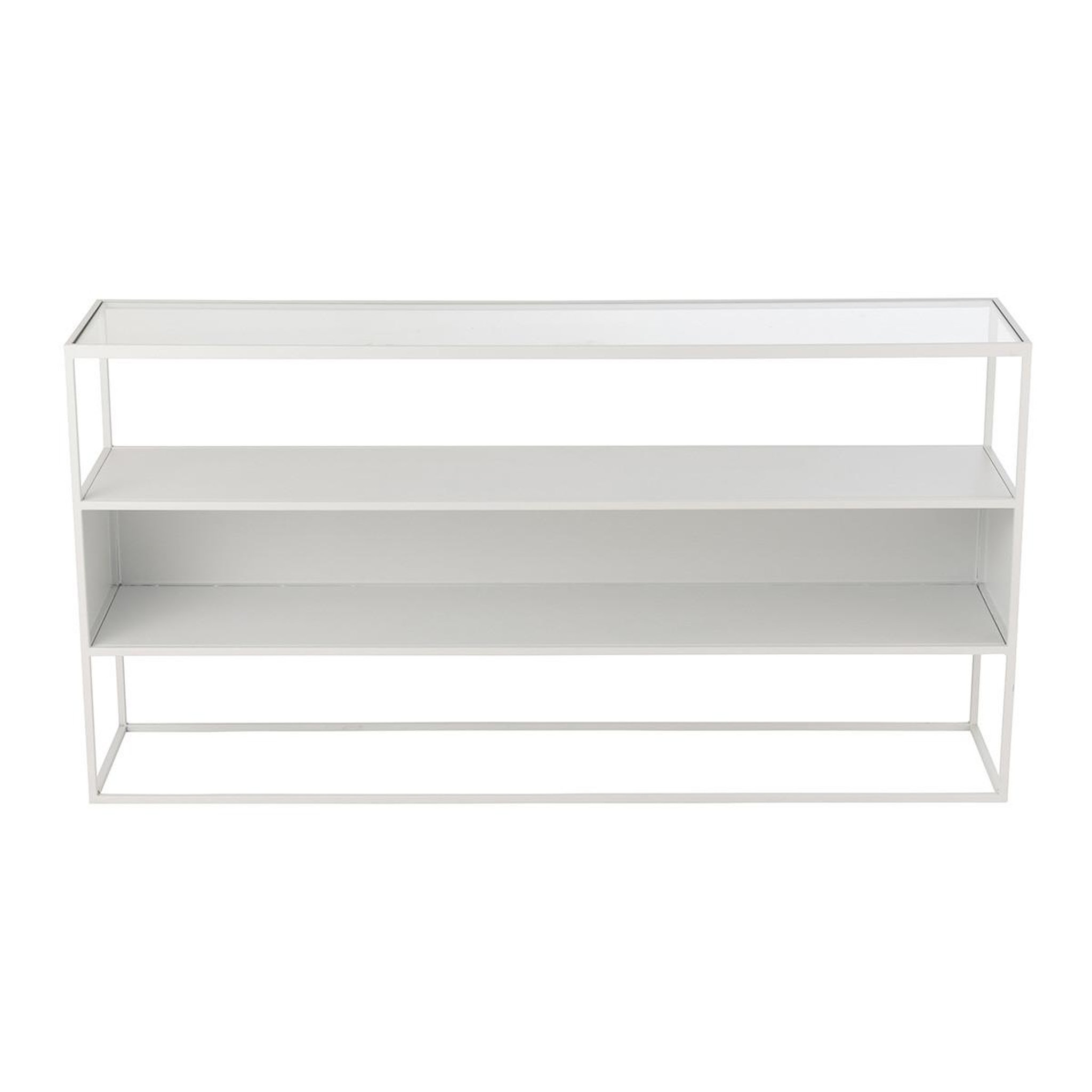 Voir la diapositive 2 : J-LINE Console en métal  maryanne  140cm blanc