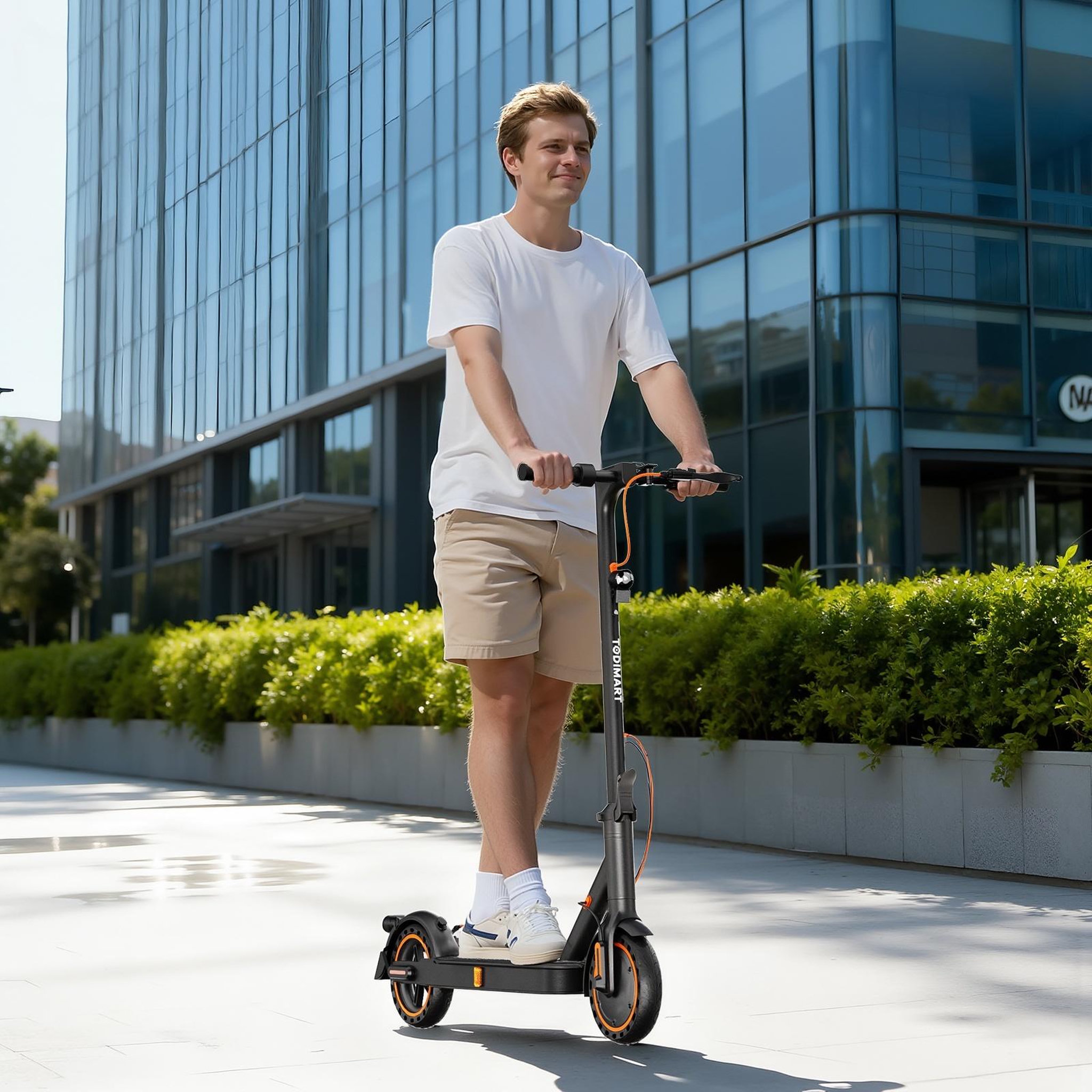 Voir la diapositive 3 : TODIMART Trottinette électrique pliable todimart t3, pneus pleins 8,5 , vitesse maximale 20 km/h, noire