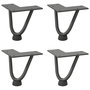 Voir la diapositive 2 : VIDAXL Pieds de table en forme d'epingle a cheveux 4 pcs anthracite
