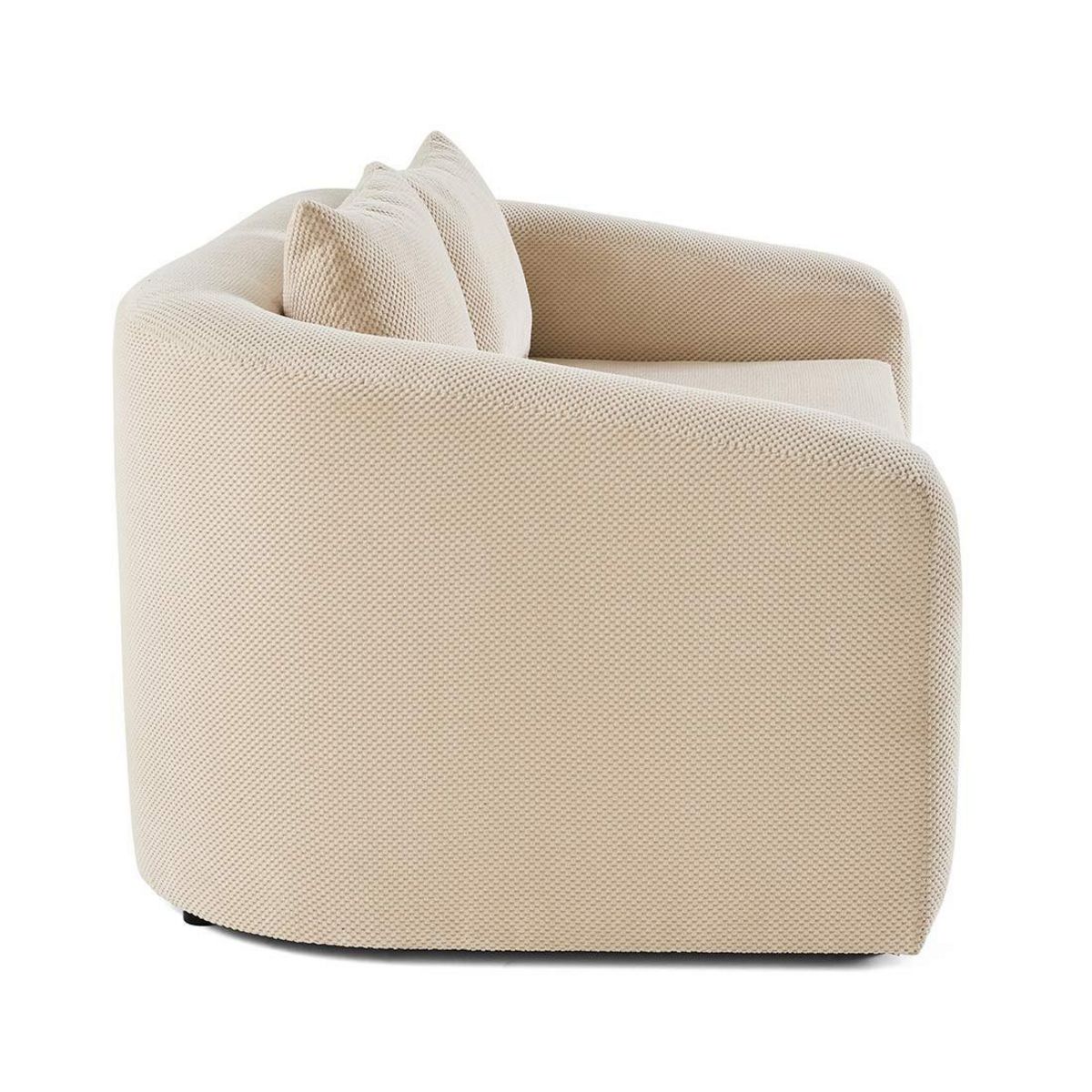 BEST MOBILIER Nuvia - canapé convertible déplimousse 2 places en velours texturé