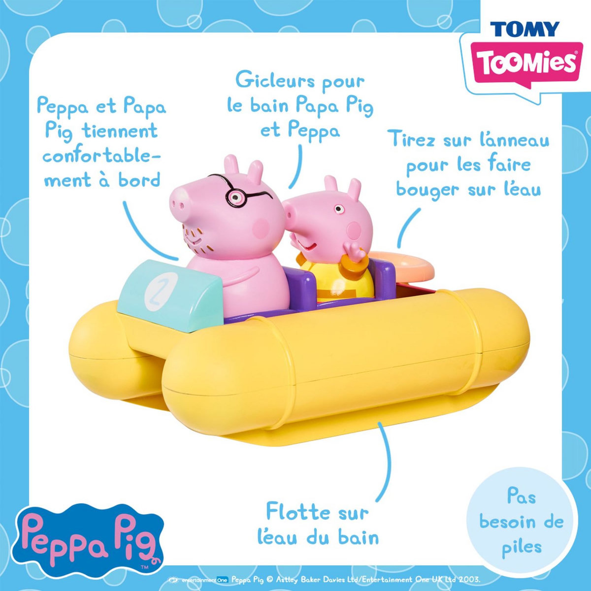 TOMY Jeu de bain - Pédalo Peppa Pig