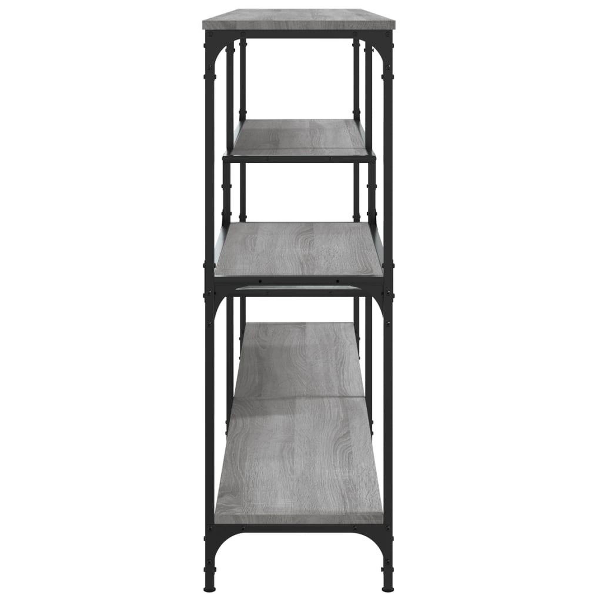 Voir la diapositive 5 : VIDAXL Table console sonoma gris 160x32x95 cm bois d'ingenierie