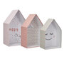 Voir la diapositive 2 : Paris Prix Lot de 3 Boîtes Gigognes  Maison Fille  32cm Rose