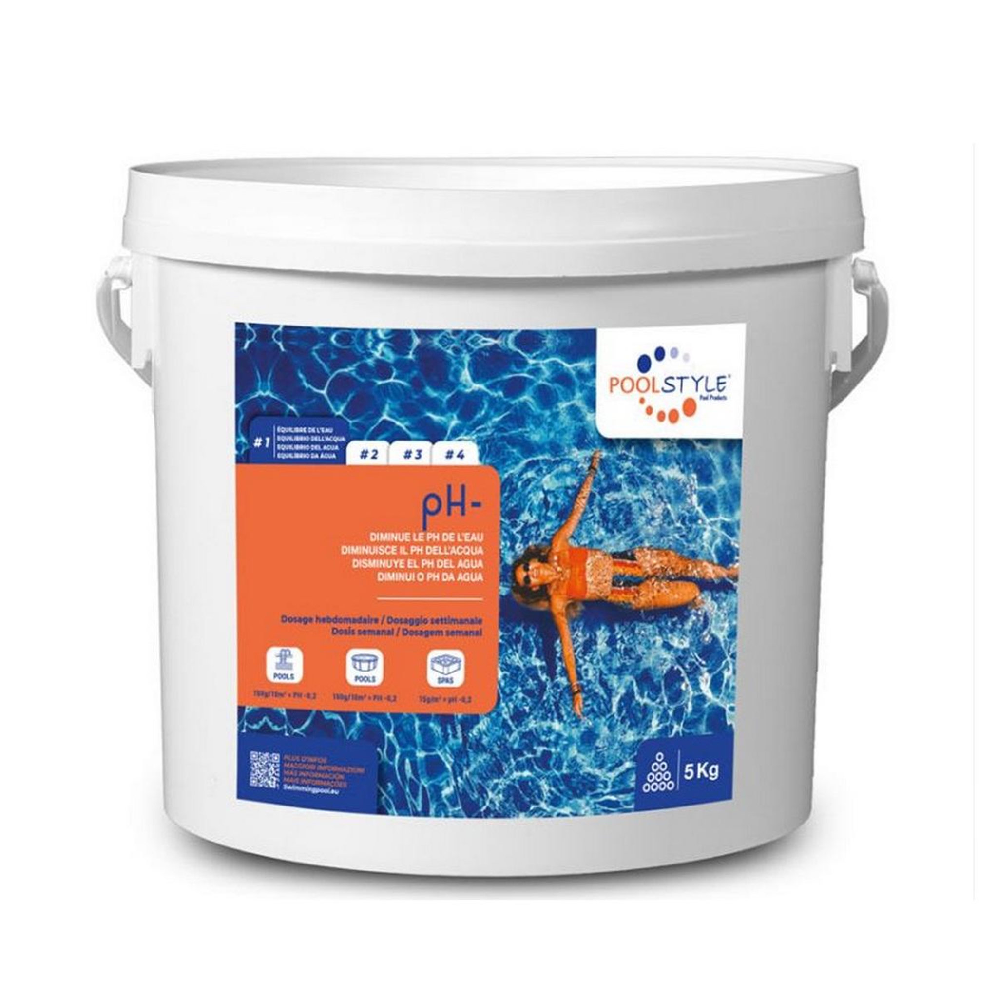 POOLSTYLE Ph minus en poudre 5kg - 515000050-psl