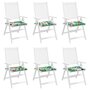 Voir la diapositive 4 : VIDAXL Coussins de chaise de jardin lot de 6 multicolore 40x40x3 cm