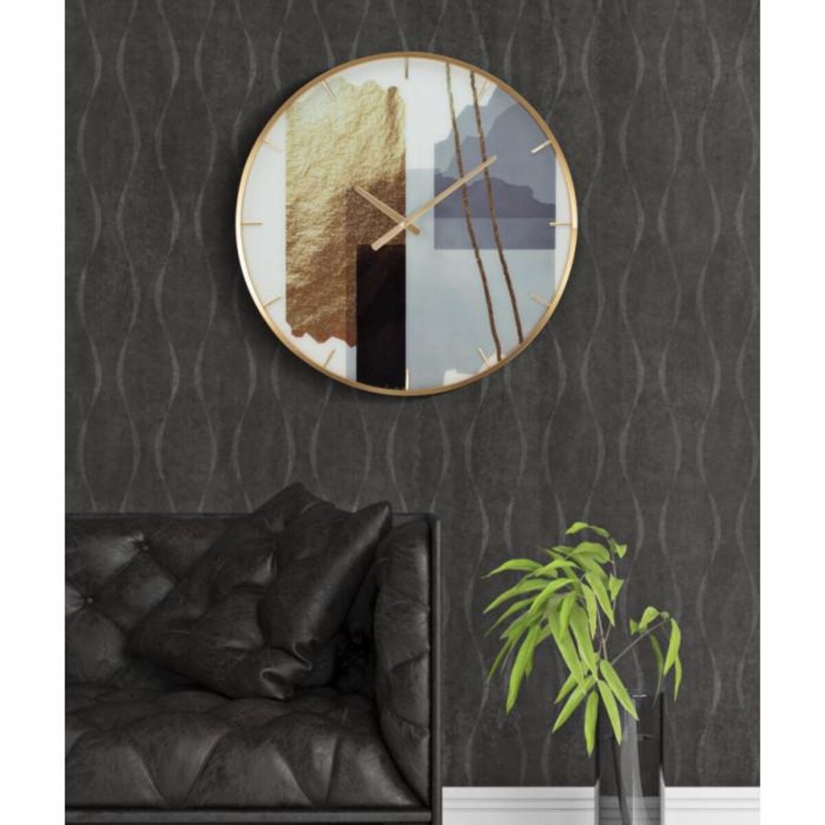 Paris Prix Horloge Murale en Verre  Motifs  60cm Multicolore