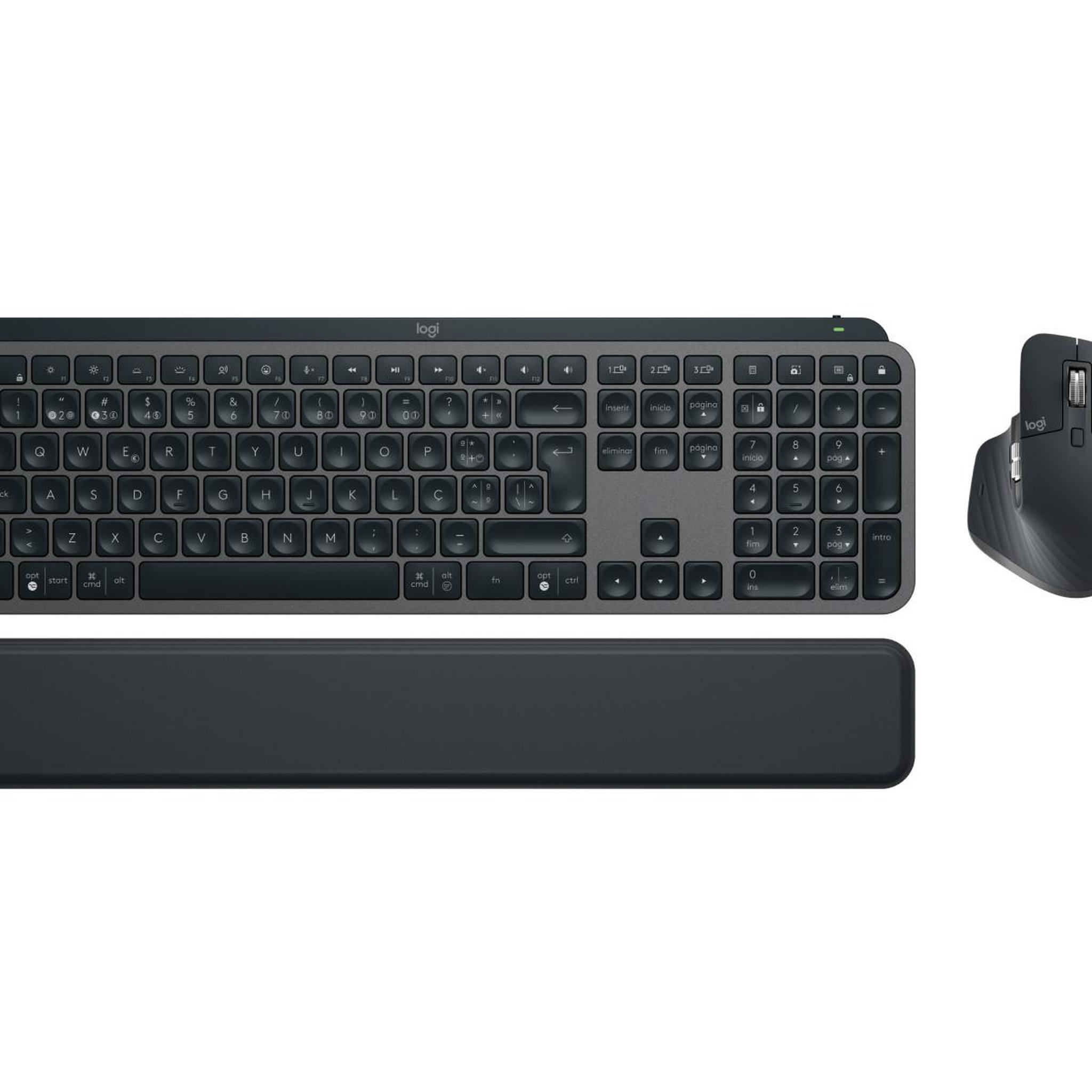 Voir la diapositive 2 : Logitech Logitech 920-011611 clavier souris incluse bureau rf sans fil + bluetooth portuguais graphite
