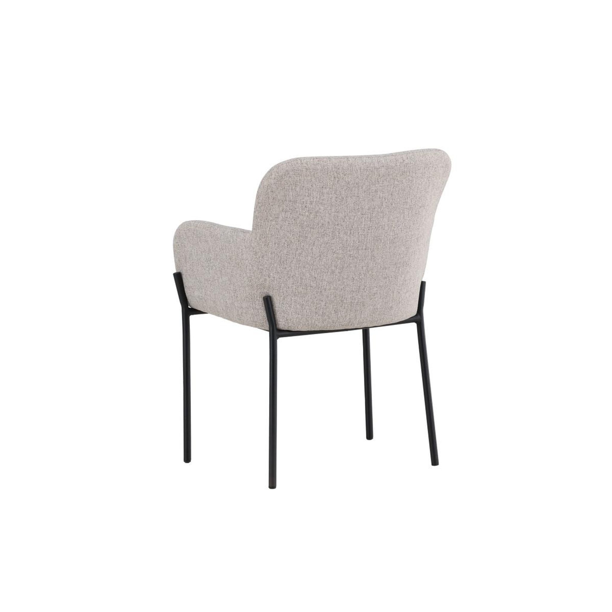 Voir la diapositive 4 : Paris Prix Chaise en tissu effet lin  vätö  81cm beige & noir