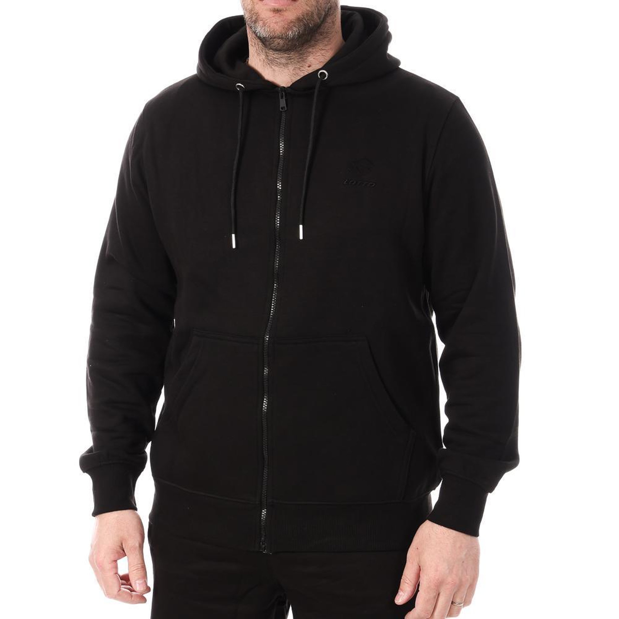 LOTTO Sweat Zippé  Homme Lotto LT23. Coloris disponibles : Noir