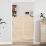 VIDAXL Portes battantes a persiennes 2paires 100x100cm bois massif Pin