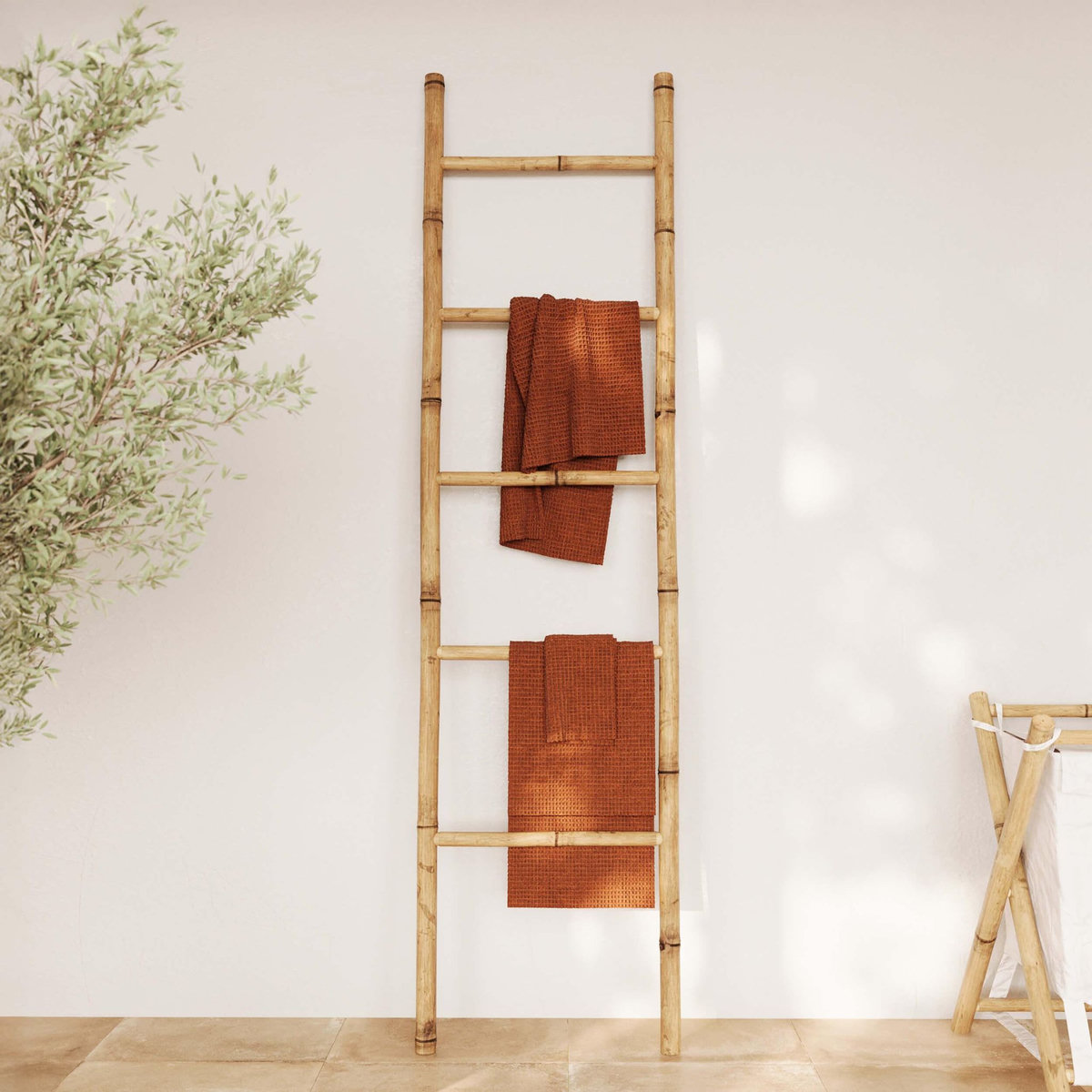 Rendez vous déco Porte-serviettes échelle en bambou-Bami