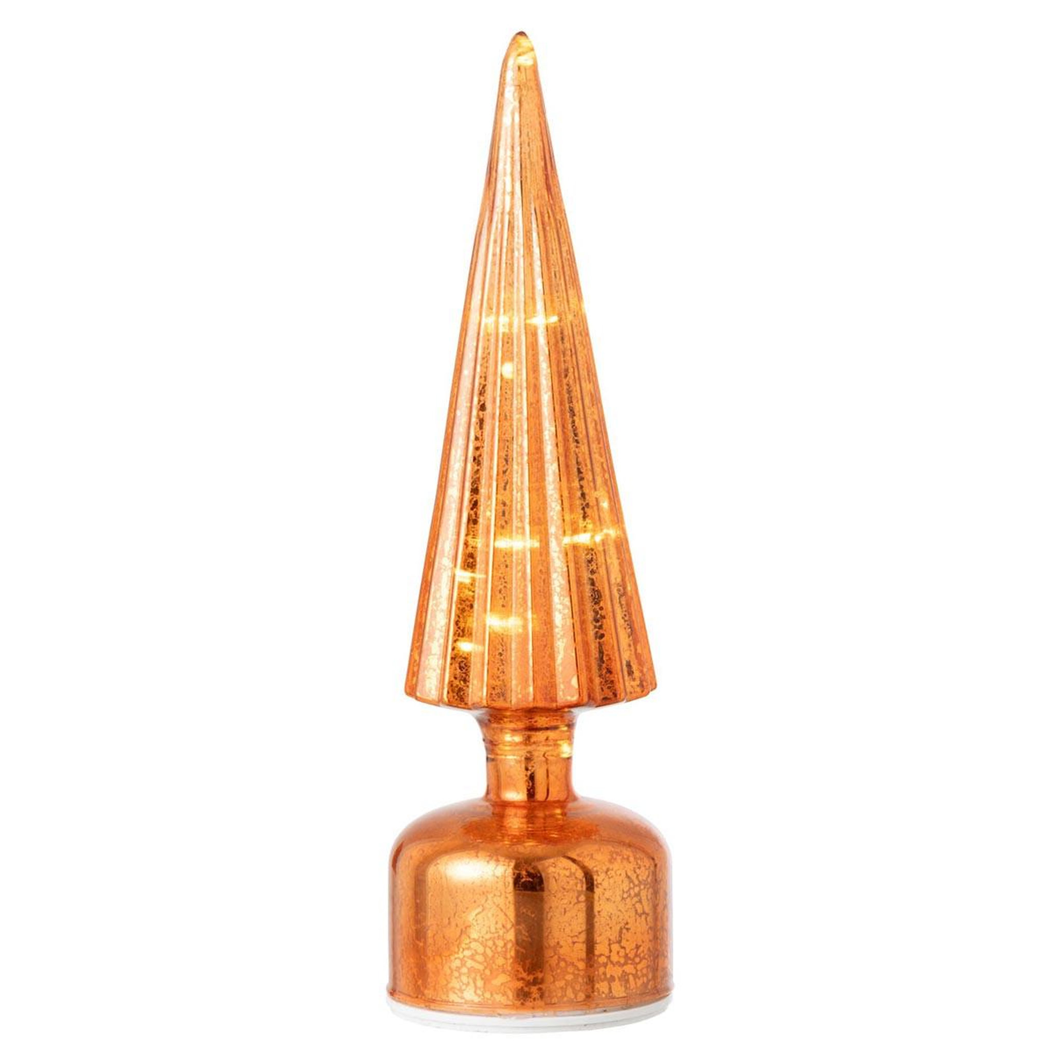 J-LINE Sapin Tournant à LED  Félicie  31cm Orange