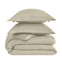 Voir la diapositive 1 : Sensei Maison Parure housse de couette rayée satin + 2 taies 65x65 cm VERSALUXE