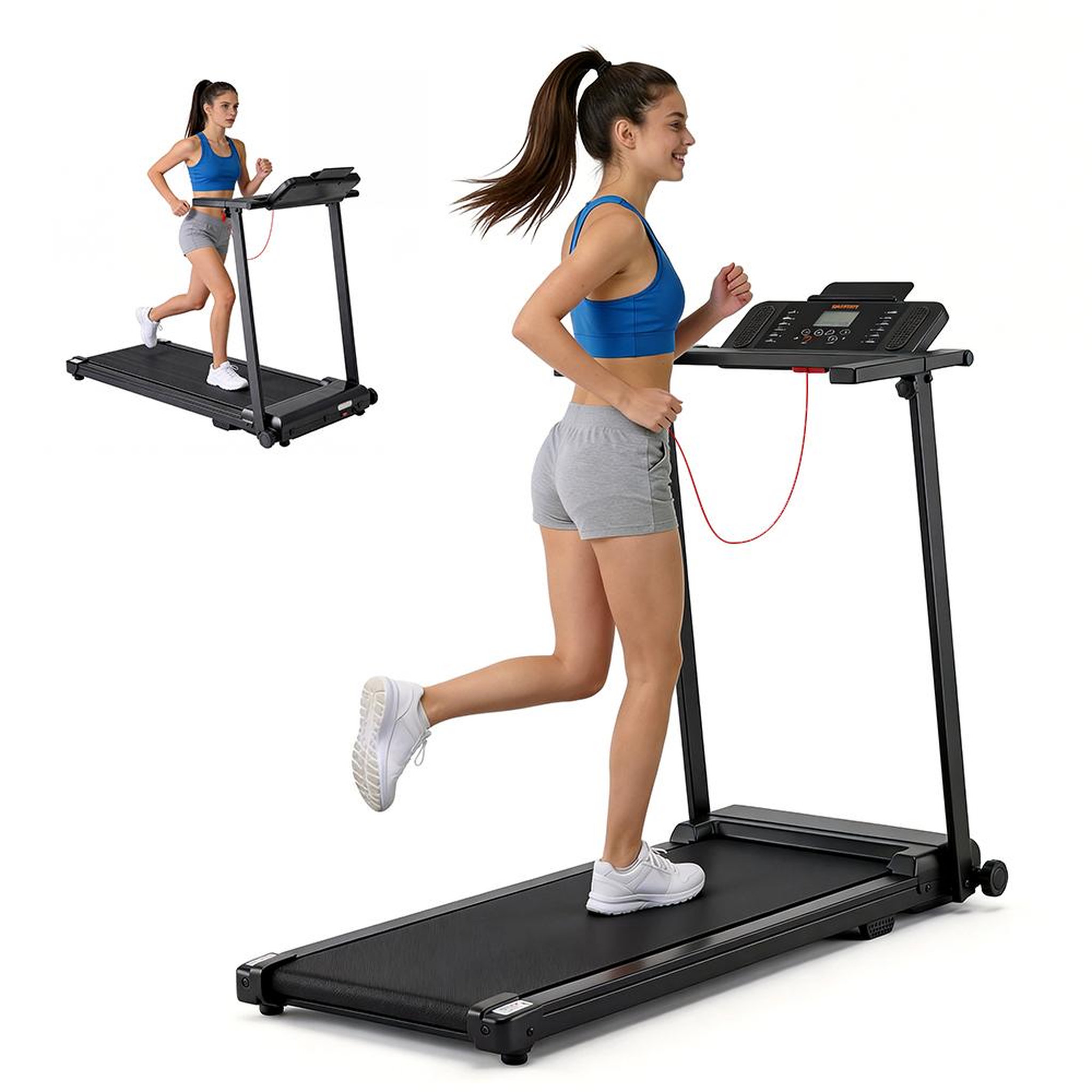 Voir la diapositive 3 : FORMILL Tapis roulant pliable compact x2nc 2,5 cv, 12 km/h, inclinaison manuelle 3,5°, ultra-silencieux