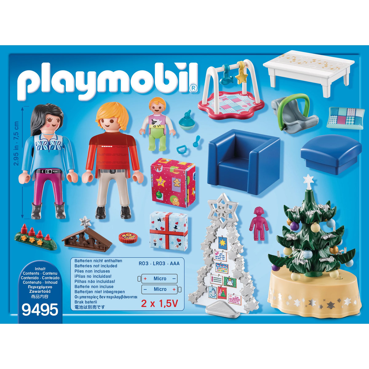 PLAYMOBIL 9495 - Christmas - Famille et salon de Noël