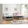 Voir la diapositive 4 : Ensemble Lit coffre à led 90x190cm avec sommier et tête de lit NUAGE + matelas 90x190 cm ANNA