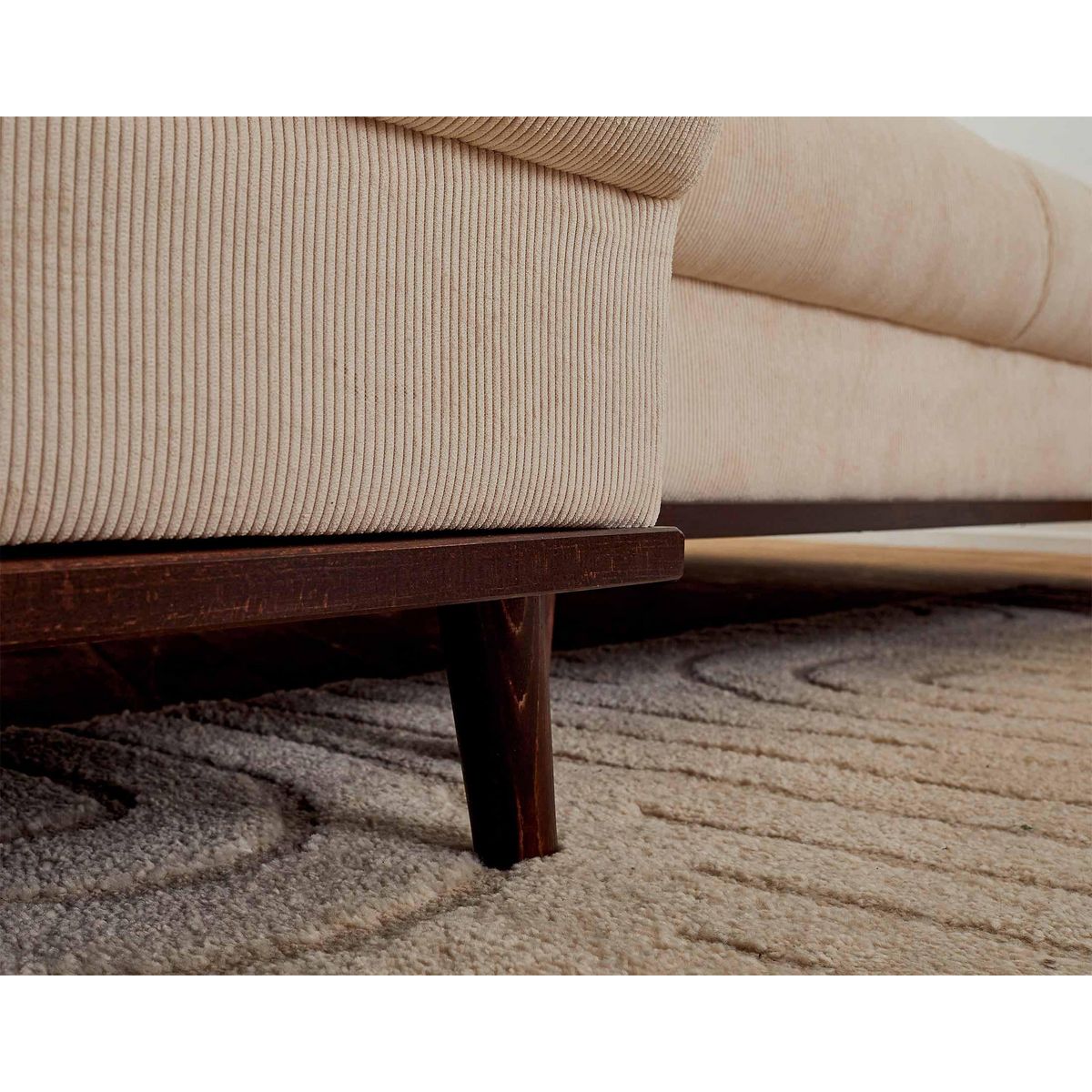 LISA DESIGN Albane - canapé panoramique en u - 7 places - convertible avec coffre - en velours côtelé