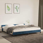 VIDAXL Cadre de lit sans matelas bleu fonce 200x200 cm velours