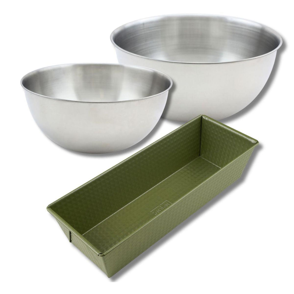 ZENKER Set pâtisserie avec moule à cake 30 cm, 2 bols à mixer et spatule Zenker