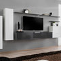 Voir la diapositive 1 : Paris Prix Meuble TV Mural Design  Switch I  330cm Blanc & Gris