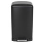 Voir la diapositive 1 : Kitchen move Poubelle de cuisine à pédale GREENWICH Noir Acier inoxydable 40L