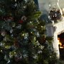  Sapin de Noël artificiel Deluxe avec guirlande lumineuse, décorations et pied inclus