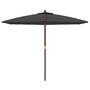 Voir la diapositive 3 : VIDAXL Parasol de jardin avec mat en bois anthracite 299x240 cm