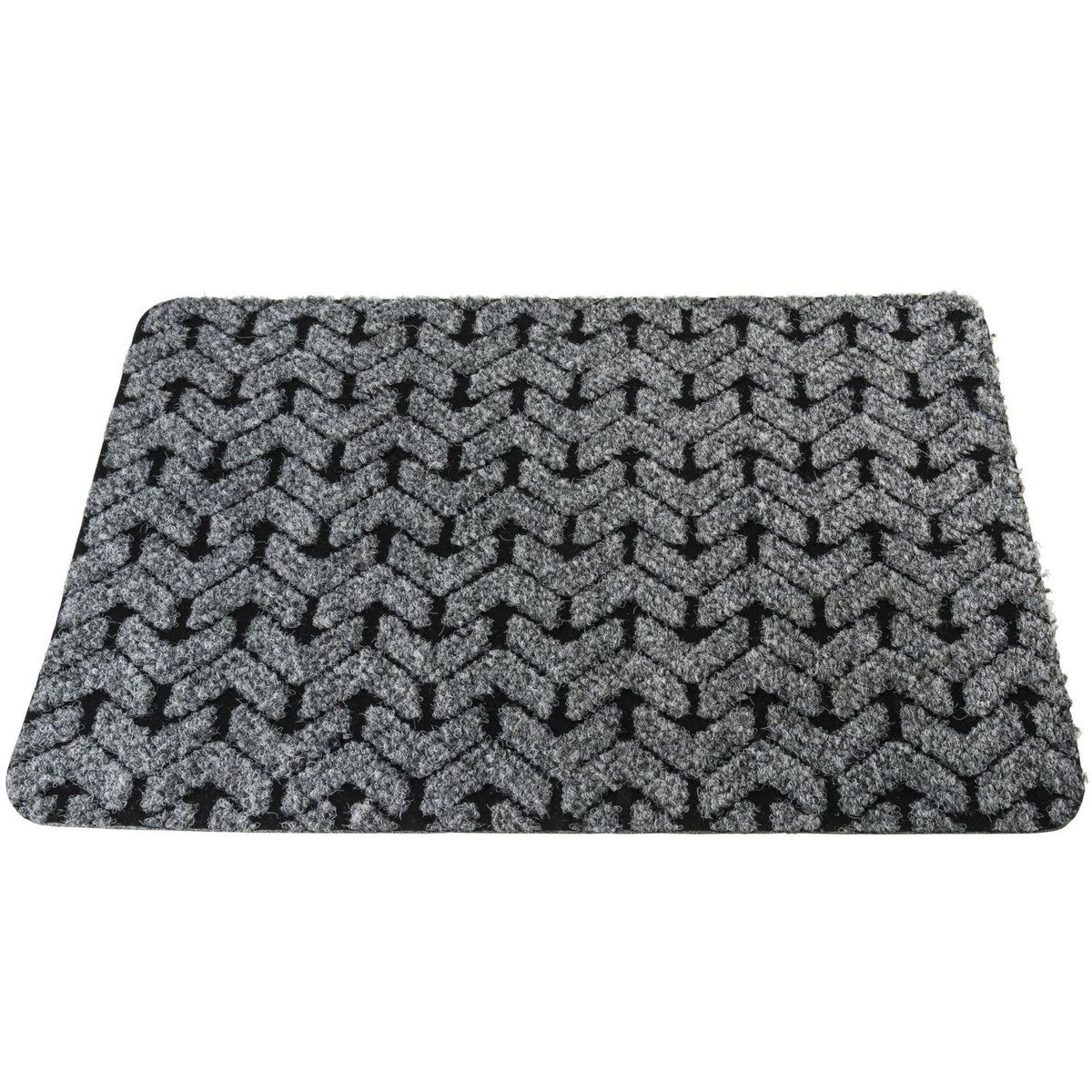HDI Tapis chevron gris et noir de 40 x 60 cm