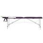 Voir la diapositive 3 : VIDAXL Table de massage pliable 2 zones Aluminium Blanc et violet