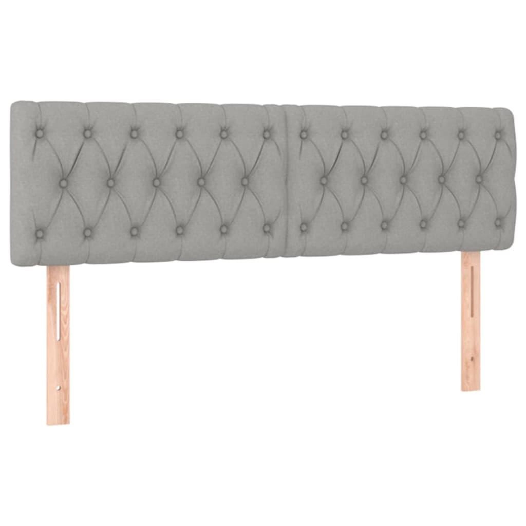 Voir la diapositive 2 : VIDAXL Tetes de lit 2 pcs Gris clair 80x7x78/88 cm Tissu