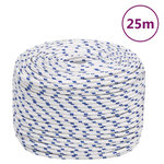 VIDAXL Corde de bateau Blanc 6 mm 25 m Polypropylene
