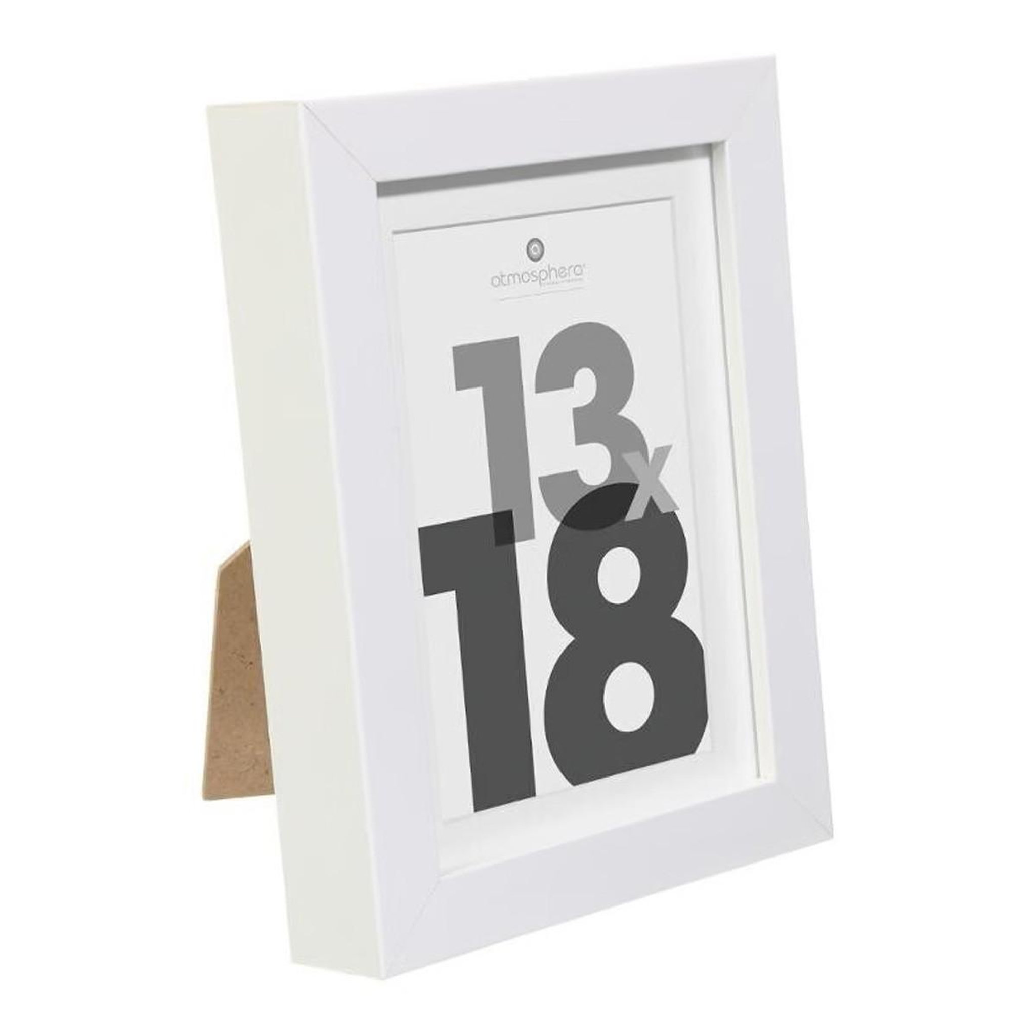 Voir la diapositive 2 : ATMOSPHERA Cadre photo bois  eva  13x18cm blanc