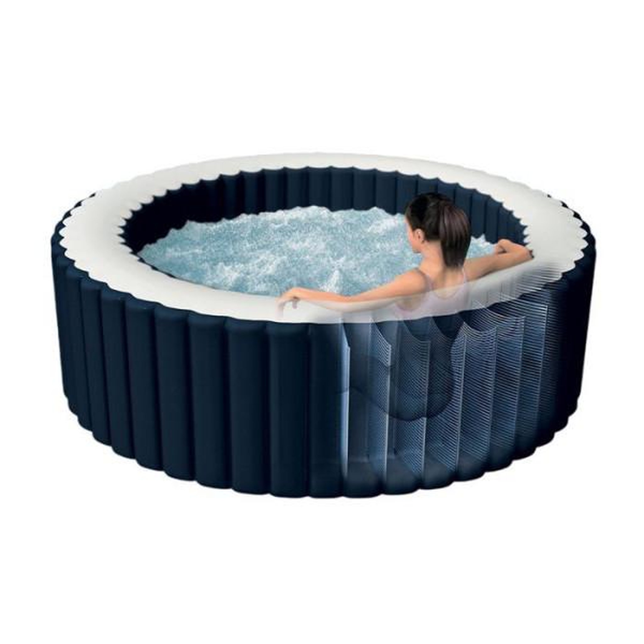 Voir la diapositive 2 : INTEX Spa gonflable INTEX - Blue Navy - 196 x 196 x 71 cm - 4 places - Carré - 28430NP