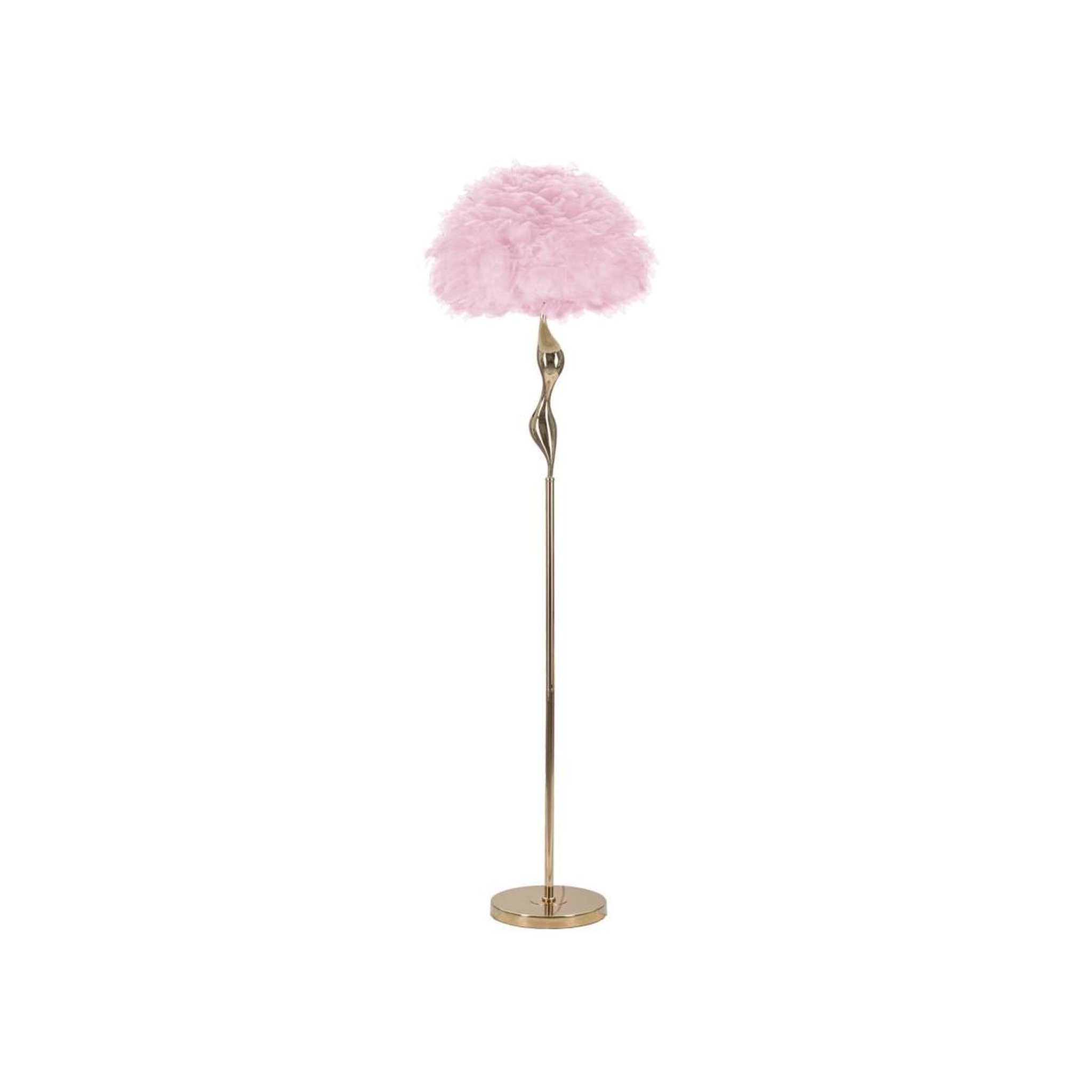 Paris Prix Lampadaire imitation plume  slim  165cm or & rose