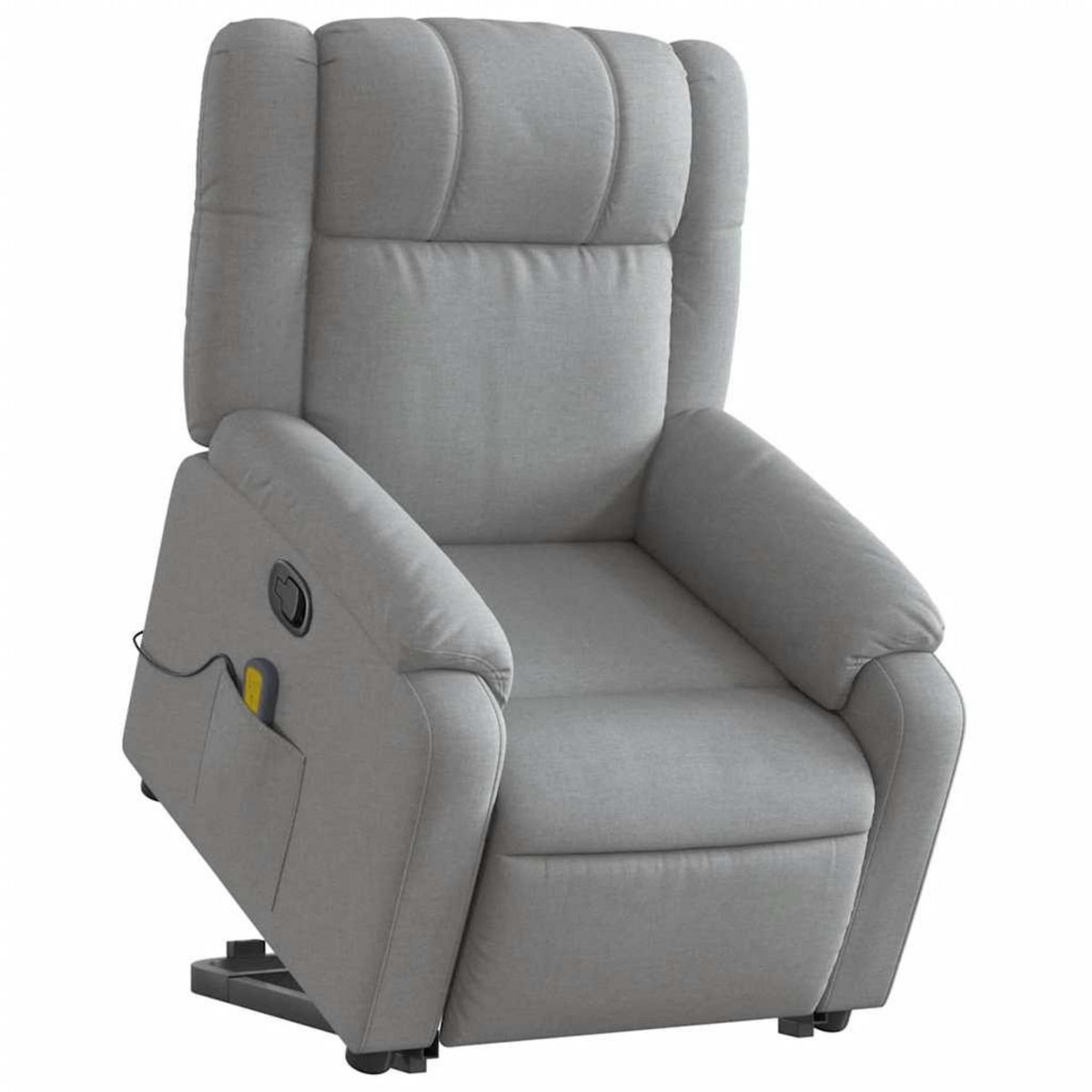 VIDAXL Fauteuil de massage inclinable Gris clair Tissu