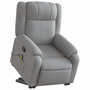 Voir la diapositive 3 : VIDAXL Fauteuil de massage inclinable Gris clair Tissu